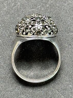 VINTAGE Sterling Silver .925 Marcasite Dome Cocktail Ring (8.75) Art Deco